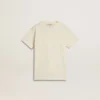 Αγορίστικο κρεμ T-shirt με ανάγλυφο λογότυπο