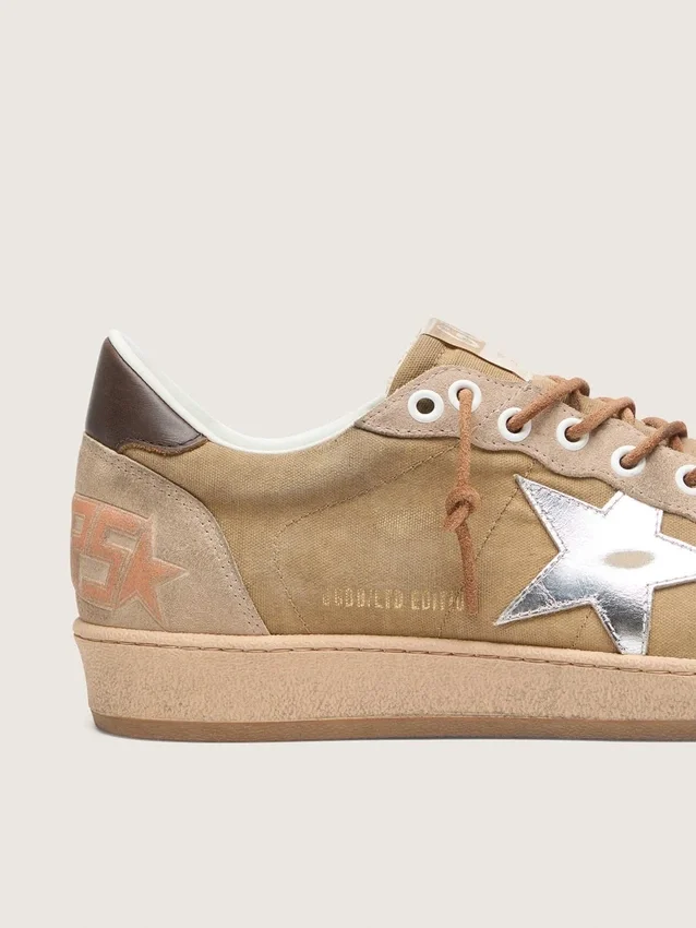 Ανδρικά Ball Star LTD από σουέτ σε χρώμα καπνού με ασημένιο αστέρι