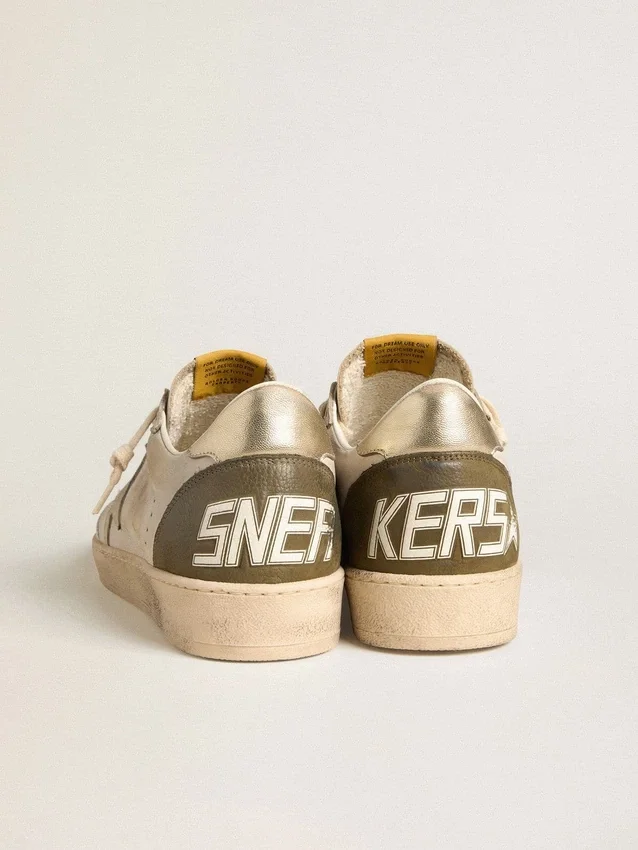 Ανδρικά Ball Star LTD με μπεζ αστέρι από σουέτ και πλατινένια επένδυση στη φτέρνα από δέρμα