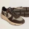 Ανδρικά παπούτσια με Running Sole από νάιλον και σουέτ με τυπωμένο αστέρι και δερμάτινη ετικέτα στη φτέρνα