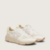 Ανδρικά παπούτσια Running Sole με πλέγμα και λευκή νάπα