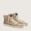 Ανδρικά Slide Sneakers από σουέτ σε χρώμα καπνού με κρύσταλλα και αστέρι από σουέτ σε χρώμα καπνού