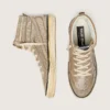 Ανδρικά Slide Sneakers από σουέτ σε χρώμα καπνού με κρύσταλλα και αστέρι από σουέτ σε χρώμα καπνού