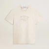 Ανδρικό λευκό T-shirt σε vintage στυλ με τύπωμα μπροστά