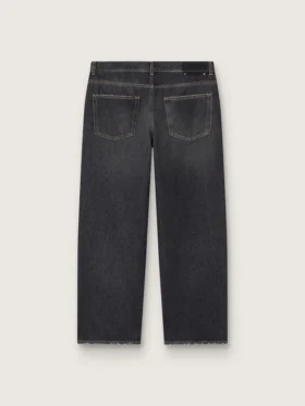 Ανδρικό μαύρο τζιν με εφέ stonewashed