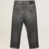 Ανδρικό μαύρο τζιν με εφέ stonewashed