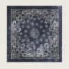 Ανθρακί κασκόλ με μοτίβο paisley