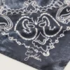 Ανθρακί κασκόλ με μοτίβο paisley