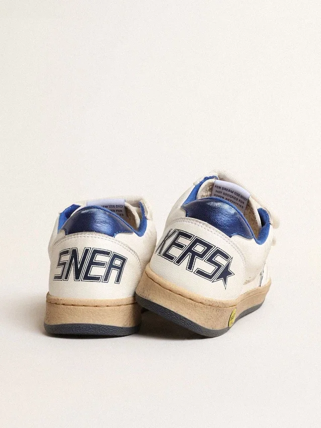 Ball Star Junior με μπλε μεταλλικό δερμάτινο αστέρι και λωρίδα στη φτέρνα