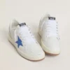 Ball Star με γαλάζιο δερμάτινο αστέρι και ασημένια δερμάτινη ετικέτα στη φτέρνα