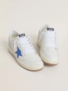 Ball Star με γαλάζιο δερμάτινο αστέρι και ασημένια δερμάτινη ετικέτα στη φτέρνα