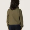 Χρυσό φούτερ unisex από βαμβάκι σε στρατιωτικό πράσινο με ανάποδο λογότυπο