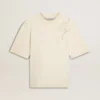 CNY φθαρμένο λευκό T-shirt χαλαρής εφαρμογής