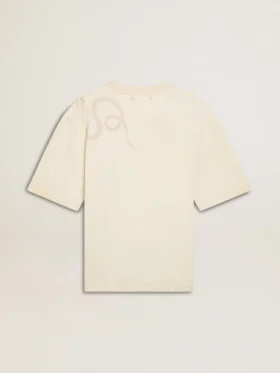 CNY φθαρμένο λευκό T-shirt χαλαρής εφαρμογής