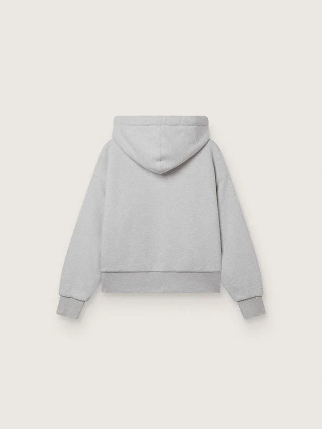 Φούτερ με κουκούλα Star, unisex, από βαμβάκι σε γκρι μελανζέ