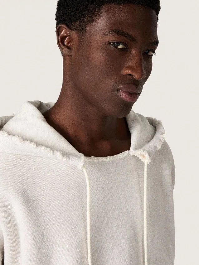 Φούτερ με κουκούλα Star, unisex, από βαμβάκι σε γκρι μελανζέ