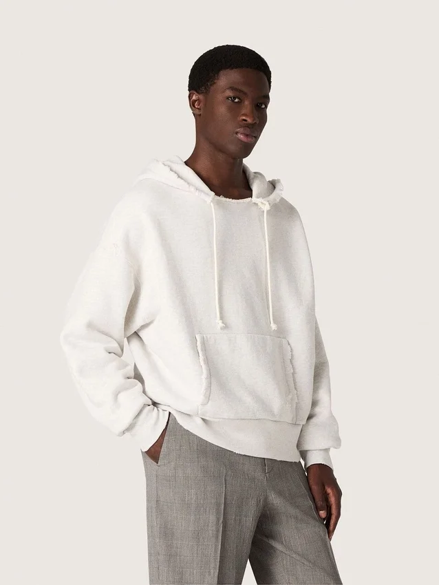 Φούτερ με κουκούλα Star, unisex, από βαμβάκι σε γκρι μελανζέ