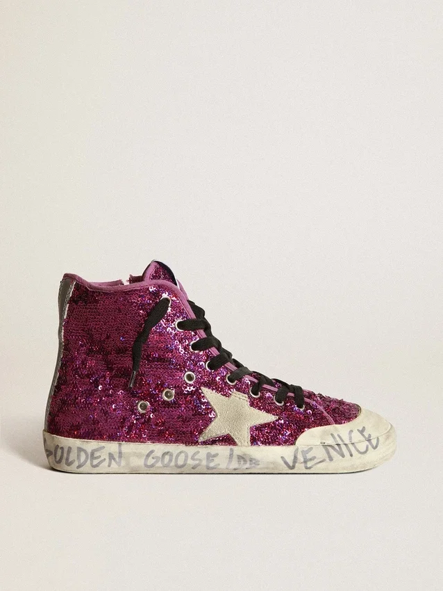 Francy Sneakers με πούλιες και χειρόγραφη επιγραφή στην εξωτερική σόλα