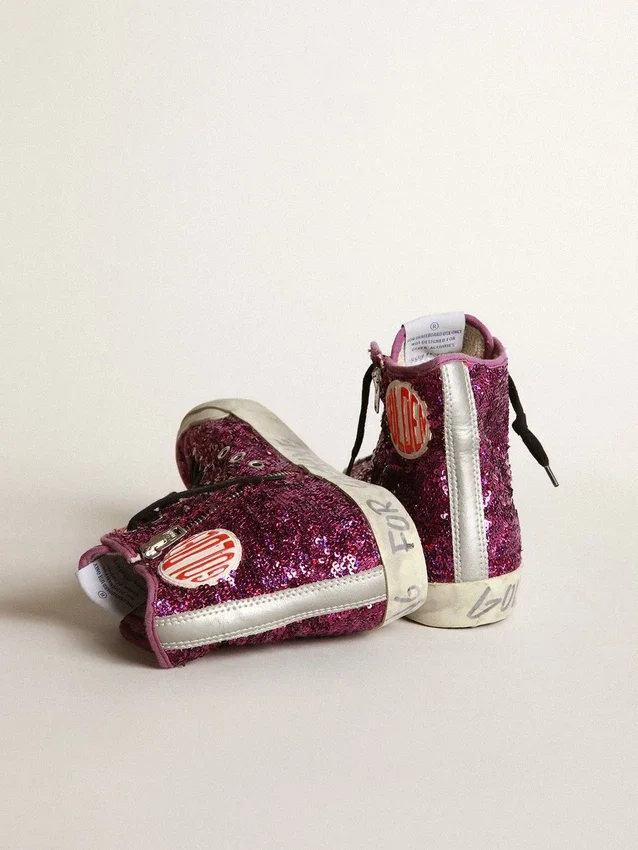Francy Sneakers με πούλιες και χειρόγραφη επιγραφή στην εξωτερική σόλα