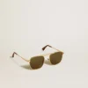 Γυαλιά ηλίου τύπου Aviator με χρυσό σκελετό και πράσινους φακούς