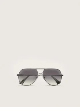 Γυαλιά ηλίου τύπου Aviator με μεταλλικό πλαίσιο και γκρι φακούς