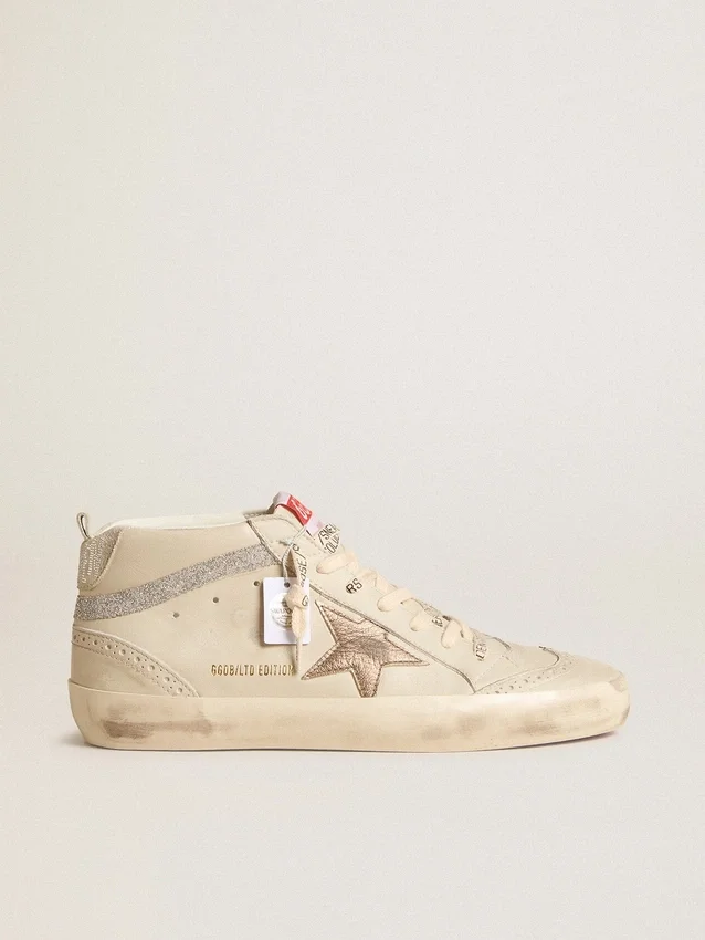 Γυναικεία Mid Star LTD με αστράκι από δέρμα σε χρώμα μπρούντζου και διακοσμητικό στοιχείο «Flash» από κρύσταλλα Swarovski
