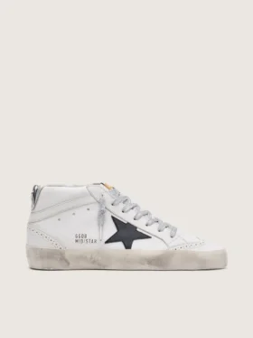 Γυναικεία Mid Star με πλαστικοποιημένη ετικέτα στη φτέρνα και κορδόνια με γκλίτερ