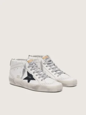 Γυναικεία Mid Star με πλαστικοποιημένη ετικέτα στη φτέρνα και κορδόνια με γκλίτερ