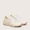 Γυναικεία παπούτσια με Running Sole από πλέγμα και λευκή νάπα