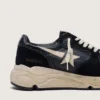 Γυναικεία παπούτσια Running Sole σε μαύρο δέρμα νάπα και σουέτ