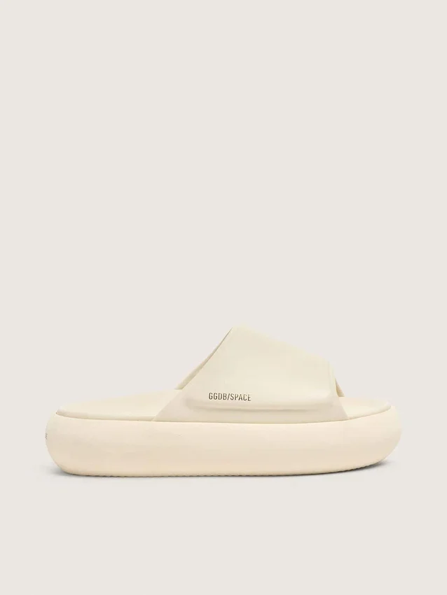 Γυναικεία slip-on Space-Star από λευκό δέρμα