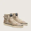Γυναικεία Sneakers LAB από σουέτ σε χρώμα καπνού με κρύσταλλα και αστέρι από σουέτ σε χρώμα καπνού