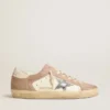 Γυναικεία Sneakers Super-Star από ροζ σουέτ με ασημί μεταλλικό δερμάτινο αστέρι