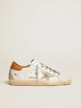Γυναικεία Sneakers Super-Star με αστέρι από σουέτ και καφέ λουράκι στη φτέρνα