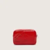 Γυναικεία Star Bag από κόκκινο βαμμένο δέρμα με αστέρι σε τόνους του ίδιου χρώματος