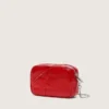 Γυναικεία Star Bag από κόκκινο βαμμένο δέρμα με αστέρι σε τόνους του ίδιου χρώματος
