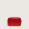 Γυναικεία Star Bag από κόκκινο βαμμένο δέρμα με αστέρι σε τόνους του ίδιου χρώματος