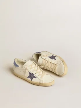 Γυναικεία Super-Star LTD με αστέρι από σουέτ και λουράκι στη φτέρνα με κρύσταλλα Swarovski