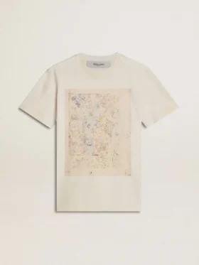 Γυναικείο λευκό πουκάμισο με floral print