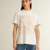 Γυναικείο λευκό πουκάμισο με floral print