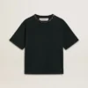 Γυναικείο μαύρο T-shirt με κρύσταλλα