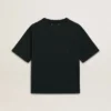 Γυναικείο μαύρο T-shirt με κρύσταλλα