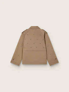 Γυναικείο παλτό τύπου trench σε oversized γραμμή με κρύσταλλα