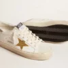 Hi Star με αστέρι από κρύσταλλα Swarovski και ασημί δερμάτινη ετικέτα στη φτέρνα