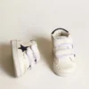 June Junior από νάπα με σκούρο μπλε αστέρι από σουέτ και λουράκι στη φτέρνα