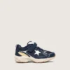 Junior Lightstar από μπλε δέρμα και πλέγμα με γκρι δερμάτινο αστέρι