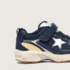 Junior Lightstar από μπλε δέρμα και πλέγμα με γκρι δερμάτινο αστέρι