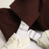 Κάλτσες unisex από λευκό βαμβάκι με διακοσμητικά κρύσταλλα
