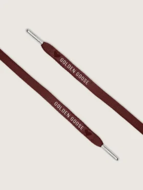 Κορδόνια Burgundy LTD με κεντημένες καρδιές και λογότυπο σε αντίθεση