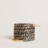 Κορδόνια με γκρι και μαύρο animal print και χρυσά αστέρια σε αντίθεση